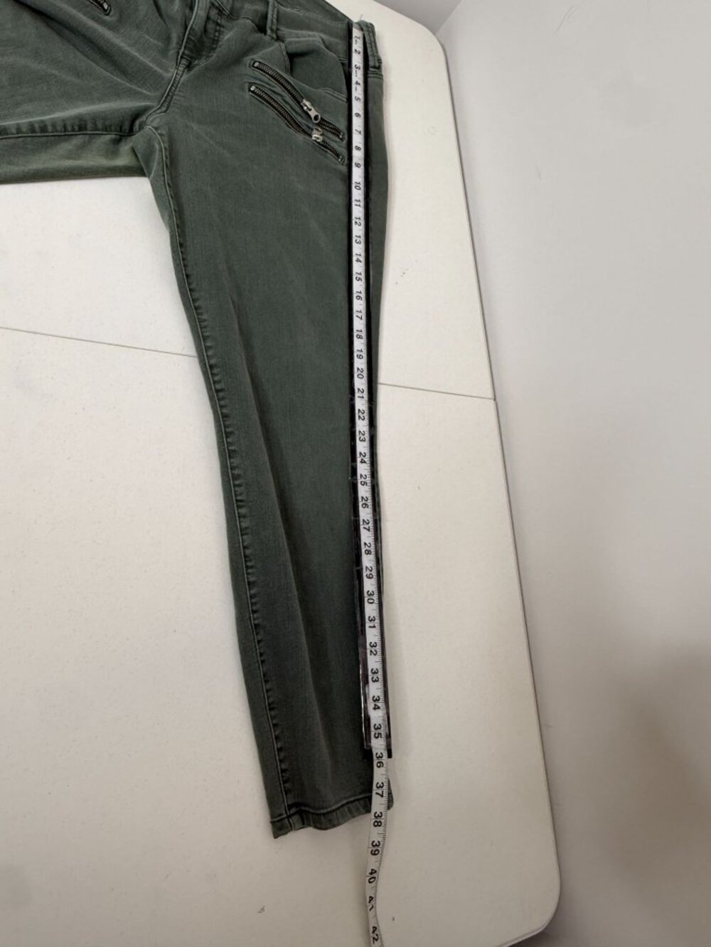 Torrid Jegging Jeans Womens 18R Green Zip Pocket Stretch Skinny High Rise - Picture 11 of 14